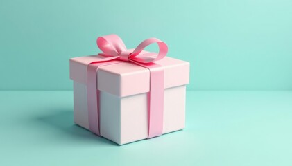 Fototapeta premium Subtle pastel gift box repeat, minimalist style, sweet, elegant, minimalist