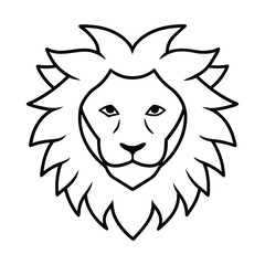 Lion Head Mandala Outline Silhouette Vector Majestic Animal Art for Creative Designs