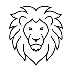 Lion Head Mandala Outline Silhouette Vector Majestic Animal Art for Creative Designs