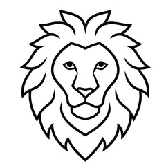 Lion Head Mandala Outline Silhouette Vector Majestic Animal Art for Creative Designs