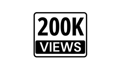 200k views badge on transparent background png