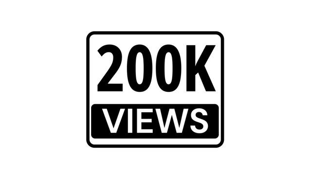 200k views badge on transparent background png