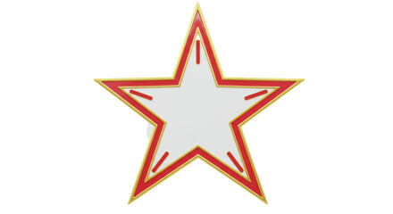 Isolated Red and Gold Star with Festive Sparkles