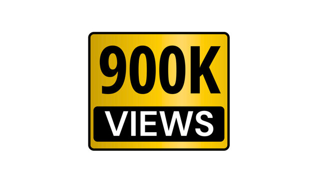 900k golden badge transparent background png