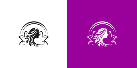 Beauty logo design  Vector Premium creative concept	