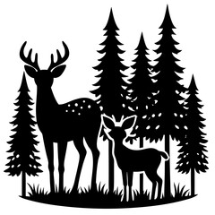 Obraz premium Silhouette Animals