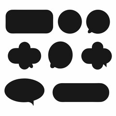 Various Speech Bubbles Vector silhouette Design.