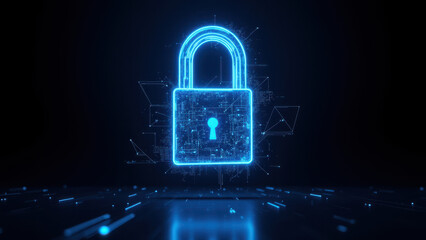 A digital lock symbolizing Internet Security.