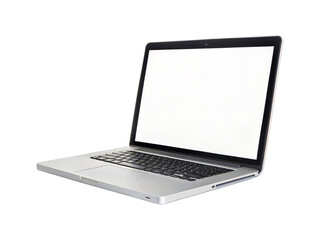 Laptop isolated on transparent background.
