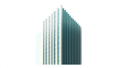 Obraz premium Modern glass skyscraper, city view, architectural rendering, business