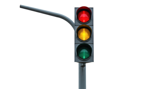 recommend clip art: Isolated Traffic Light with Red and Yellow Lights On