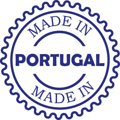 Made in Portugal Stamp Logo, Authentic Made in Portugal Emblem,  Portugal Origin Label,  Made in Portugal Product Badge, Portugal Manufacturing Seal , Portuguese Quality Guarantee Stamp