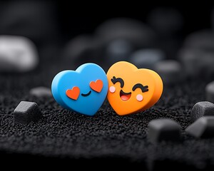 Hearts,  Love,  3D,  Dark