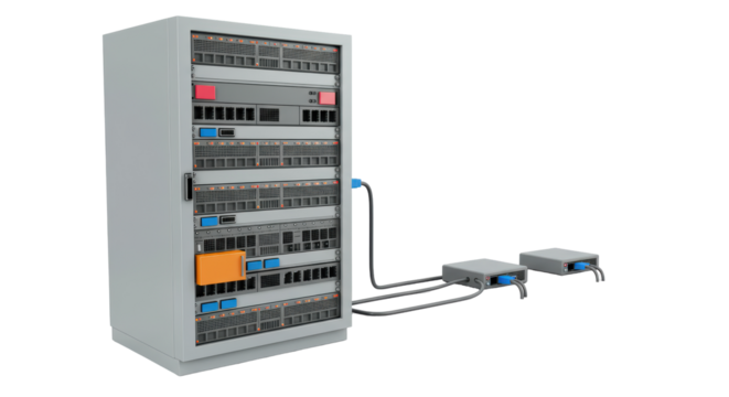 Isolated Server Rack Network System Data Center