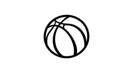 Basketball Icon, White Background, Sport Graphic, Website Design
