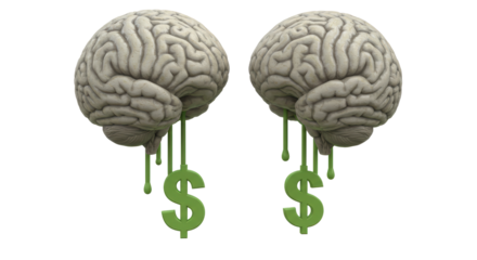 Isolated Brains Draining Money