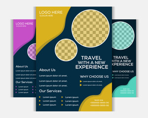 Creative Abstrac ttravels Flyer Design Template | Modern Gradient Flyer | Professional Event, Business, Marketing & Invitation Card Design