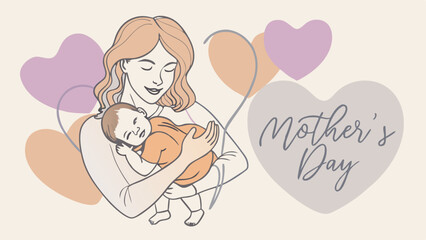 Happy Mother's Day Colorful Vector	