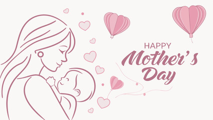 Happy Mother's Day Colorful Vector	