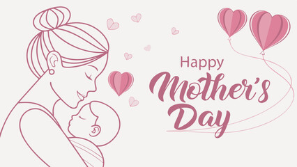 Happy Mother's Day Colorful Vector	