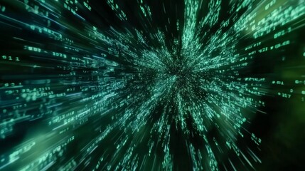 Digital data stream, fast motion, abstract background, technology concept