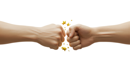 Isolated Fist Bump Gesture symbolizing Success and Teamwork