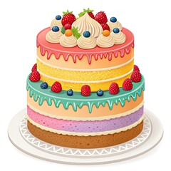 piece of cake with cherries