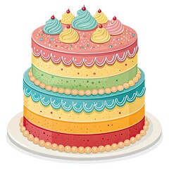 piece of cake with cherries