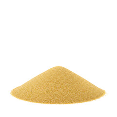 pile of sand isolated on white background,brown sand 