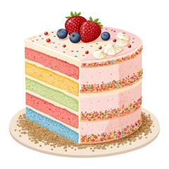 piece of cake with cherries