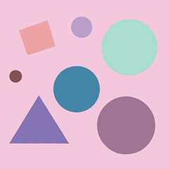 seamless pattern with circles triangles, and squares