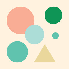 seamless pattern with circles triangles, and squares