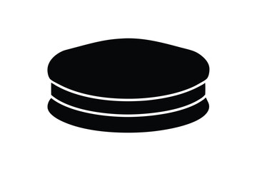 Silhouette art design of a pillbox hat icon illustration.eps