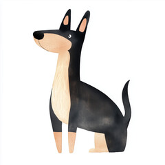 german shepherd watercolor