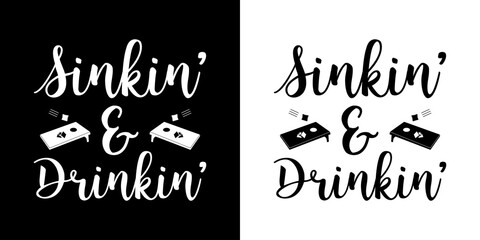Sinking and drinking - digital high quality print ready cut file