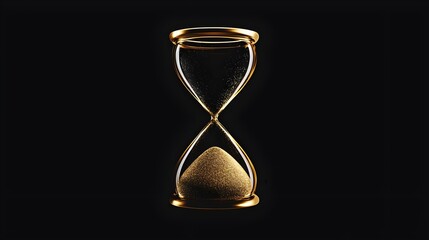 luxurious gold sandglass logo, photo. represents time, refinement, patience, and luxury, ideal for high-end brands, watchmakers, financial services, business consulting, and premium lifestyle products