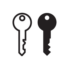 Classic key symbol icons
