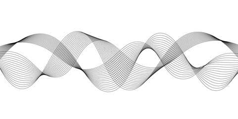 Wave line colorful abstract vector. Wave line background with smooth shape. Beautiful wavy line on a white background.  futuristic template., technological wallpaper. banner, cover, flyer, Technology.
