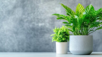 Fototapeta premium A biophilic home design blending greenery with architecture