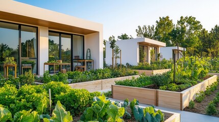 A community of homes with sustainable garden designs