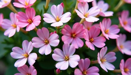 Delicate small blooms arranged in a repeating pattern , art, aesthetic