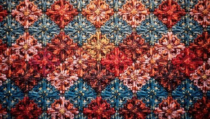 Geometric tapestry wallpaper pattern in muted tones, room decor, gray, elegant