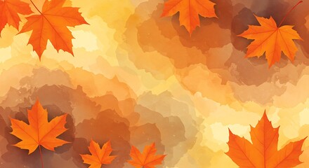 Amber Hues and Falling Leaves AI Generated