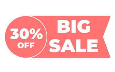 30 percent big sale offer frame icon
Icon discount ribbon creative