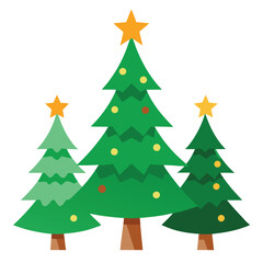 christmas tree vector illustration