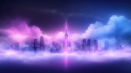 Neon Cityscape: A Futuristic Dream
