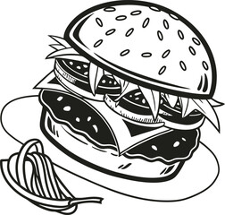 Burger vector icon
