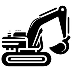 Silhouette vector excavator for abstract artistic design designs
