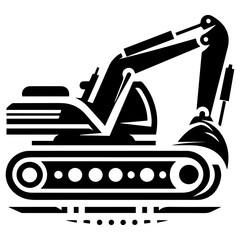 Abstract vector excavator for premium illustration and art designs