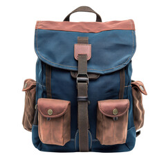 Stylish Blue and Brown Backpack for Outdoor Adventure and Travel